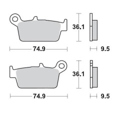 PASTILLAS MOTO-MASTER TRASERAS GAS GAS 125 / 250 ‘01/08