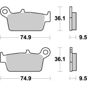 PASTILLAS MOTO-MASTER TRASERAS HONDA CR-80’92/02 + CR-85’03/07 + CR-125 / 250’87/01 + XR-250R’90/05 + XR400R’96/04 + CR-500’87/01 + XR-600R’93/00 + XR-650R’00/07