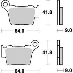 PASTILLAS MOTO-MASTER TRASERAS KTM 125SX / EXC’94/03 + 200EXC’98/03 + 250EXC’94/03 + 300EXC’00/03+ 450EXC’03 + 520SX’00/02 + 520EXC’00/02 + 525SX / EXC’03