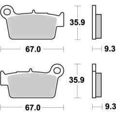 PASTILLAS MOTO-MASTER TRASERAS SUZUKI RMZ-250/450’05/17