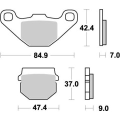PASTILLAS MOTO-MASTER TRASERAS SUZUKI RM-80’90/01 + RM-85’02/04