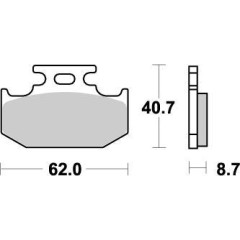 PASTILLAS MOTO-MASTER TRASERAS KAWASAKI KX-125 / 250’89/94 + KX-500’89/95