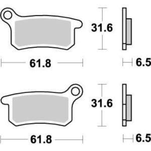 PASTILLAS MOTO-MASTER TRASERAS KTM 65SX’09/17 + 85SX’03/10