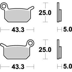 PASTILLAS MOTO-MASTER TRASERAS KTM 50SX PRO SENIOR LC’04/13+ 65SX’04/08