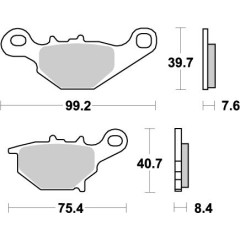 PASTILLAS MOTO-MASTER TRASERAS SUZUKI RM-85’05/17