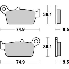 PASTILLAS MOTO-MASTER TRASERAS GAS GAS 125’09/11 + 250’09/17