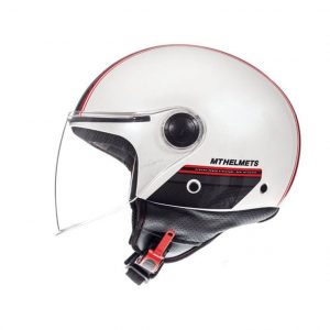 CASCO MT STREET ENTIRE BLANCO/ROJO PERLA BRILLO