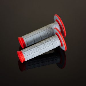 PUÑOS RENTHAL G163 DOBLE COMPUESTO TAPERED GRIS/ROJO