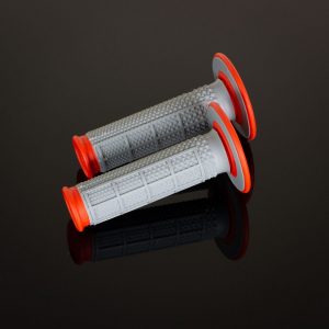 PUÑOS RENTHAL G164 DOBLE COMPUESTO TAPERED GRIS/NARANJA