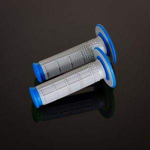 PUÑOS RENTHAL G162 DOBLE COMPUESTO TAPERED GRIS/AZUL
