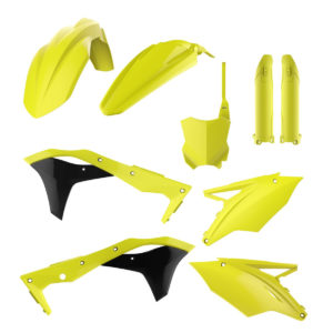 KIT PLASTICOS POLISPORT KAWASAKI KXF 250 17-19 FLUOR