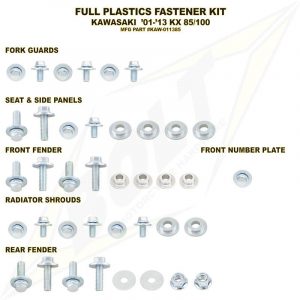 KIT SUJECIÓN PLÁSTICOS KX85/100 (01-13)