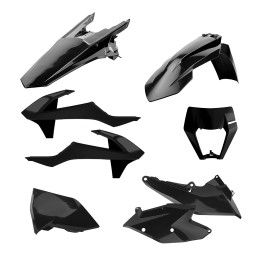 KIT PLASTICOS POLISPORT KTM EXC/EXC-F 17-19 NEGRO