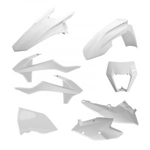 KIT PLASTICOS POLISPORT KTM EXC/EXC-F 17-19 BLANCO