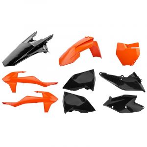 KIT PLASTICOS POLISPORT KTM SX/SX-F 16-18 NARANJA / NEGRO