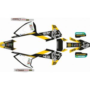 KIT ADHESIVOS HUSQVARNA TE/FE 17-19 WES AMARILLO
