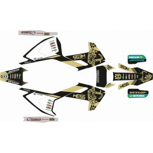 KIT ADHESIVOS HUSQVARNA TE/FE 17-19 NEGRO MARRON
