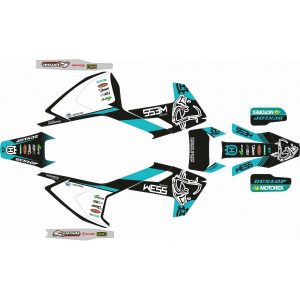 KIT ADHESIVOS HUSQVARNA TE/FE 17-19 BLANCO TURQUESA