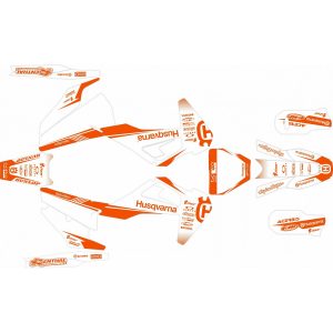 KIT Adhesivos HUSQVARNA FC/TC 19-20 BLANCO NARANJA