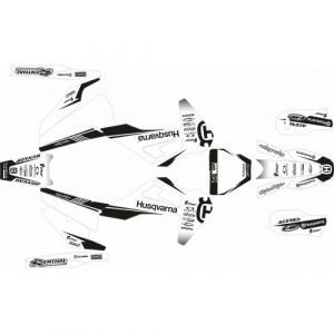 KIT Adhesivos HUSQVARNA FC/TC 19-20 BLANCO NEGRO