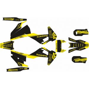 KIT ADHESIVOS HUSQVARNA TE/FE 20-21 NEGRO AMARILLO