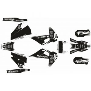 KIT ADHESIVOS HUSQVARNA TE/FE 20-21 NEGRO BLANCO
