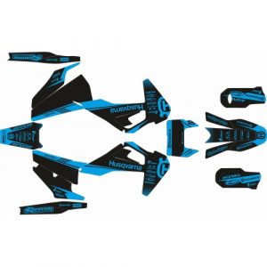 KIT ADHESIVOS HUSQVARNA TE/FE 20-21 NEGRO CIAN