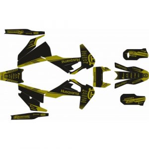 KIT ADHESIVOS HUSQVARNA TE/FE 20-21 NEGRO DORADO
