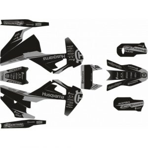 KIT ADHESIVOS HUSQVARNA TE/FE 20-21 NEGRO GRIS 80%
