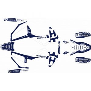 KIT ADHESIVOS HUSQVARNA TE/FE 20-21 BLANCO AZUL