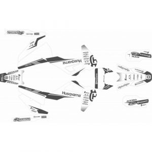 KIT ADHESIVOS HUSQVARNA TE/FE 20-21 BLANCO GRIS CLARO