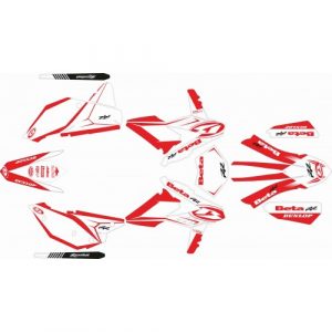 KIT ADHESIVOS BETA RR 14-17 BLANCO ROJO