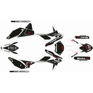 KIT ADHESIVOS BETA RR 14-17 NEGRO BLANCO