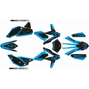 KIT ADHESIVOS BETA RR 14-17 NEGRO CIAN