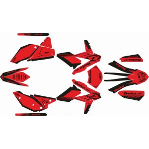 KIT ADHESIVOS BETA RR 14-17 ROJO NEGRO