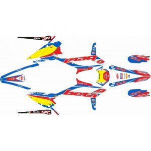 KIT ADHESIVOS BETA RR 20-21 AZUL ROJO DORSAL AMARILLO