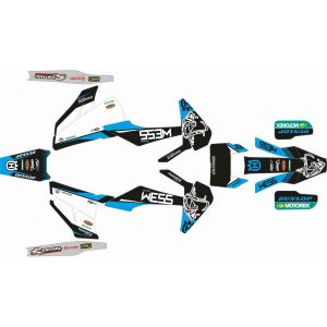 KIT ADHESIVOS HUSQVARNA TE/FE 20-21 WES CIAN