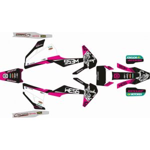 KIT ADHESIVOS HUSQVARNA TE/FE 20-21 WES ROSA