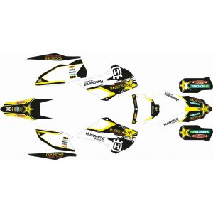 KIT ADHESIVOS HUSQVARNA TC/FC 14-15 ROCKSTARS-BLANCO