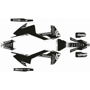 KIT ADHESIVOS HUSQVARNA TC/FC 16-18 NEGRO BLANCO