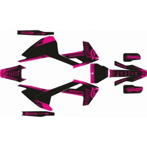 KIT ADHESIVOS HUSQVARNA TC/FC 16-18 NEGRO ROSA