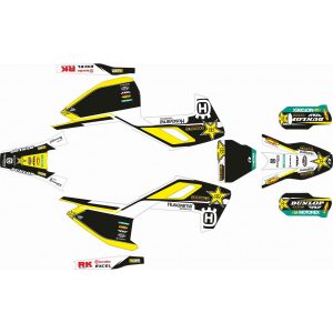 KIT ADHESIVOS HUSQVARNA TC/FC 16-18 ROCKSTARS NEGRO