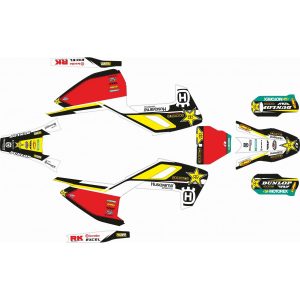 KIT ADHESIVOS HUSQVARNA TC/FC 16-18 ROCKSTARS ROJO