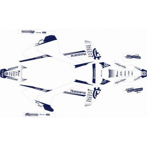 KIT ADHESIVOS HUSQVARNA TE/FE 17-19 BLANCO AZUL