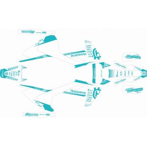 KIT ADHESIVOS HUSQVARNA TE/FE 17-19 BLANCO TURQUESA