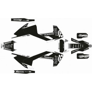 KIT ADHESIVOS HUSQVARNA TE/FE 17-19 NEGRO BLANCO