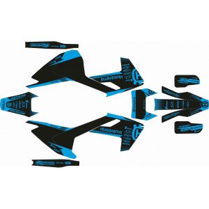 KIT ADHESIVOS HUSQVARNA TE/FE 17-19 NEGRO CIAN