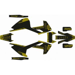 KIT ADHESIVOS HUSQVARNA TE/FE 17-19 NEGRO DORADO