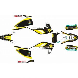 KIT ADHESIVOS HUSQVARNA TE/FE 17-19 ROCKSTARS NEGRO