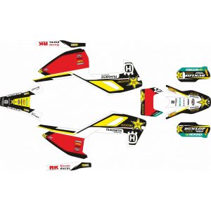 KIT ADHESIVOS HUSQVARNA TE/FE 17-19 ROCKSTARS ROJO